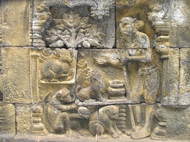 Borobudur zblízka.