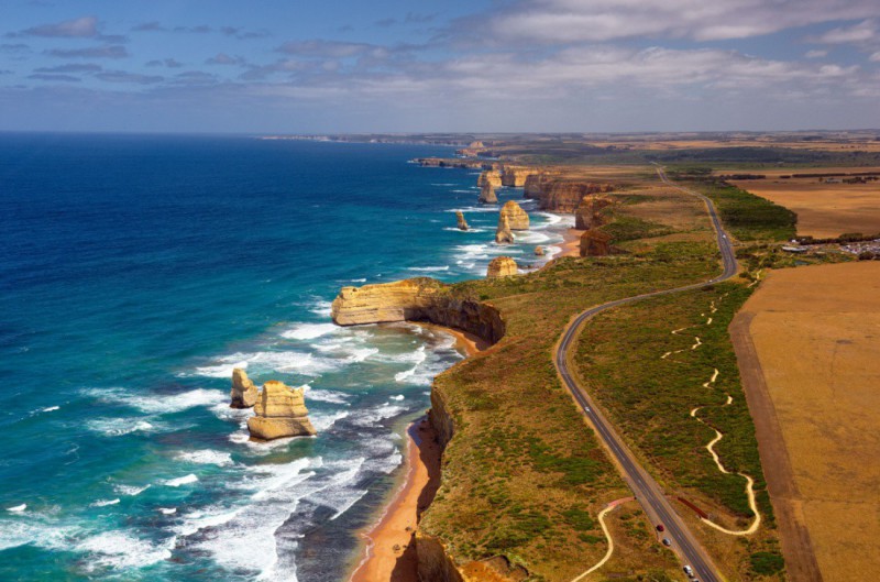 Pobřežní silnice Great Ocean Road.