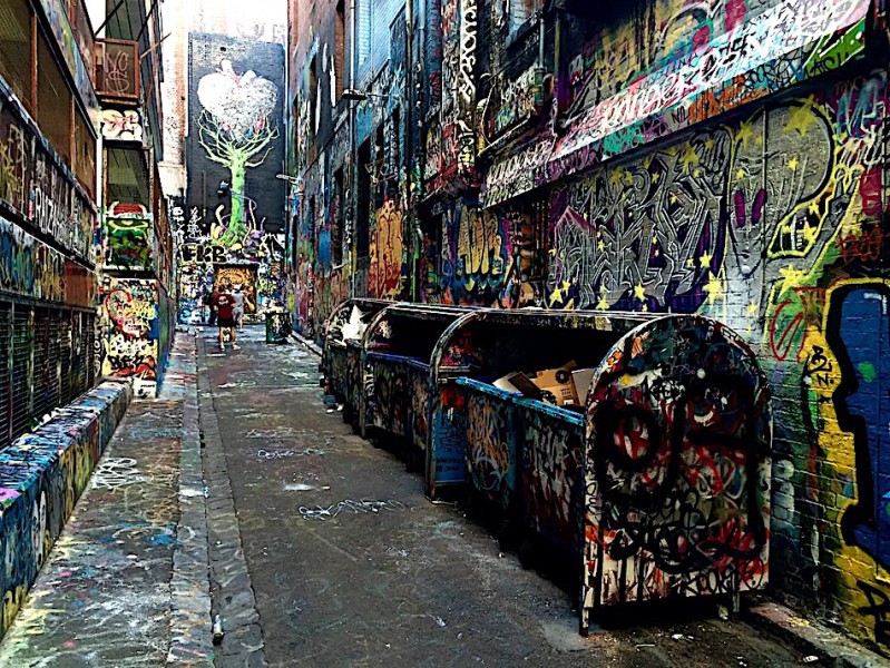 Ulice Hosier Lane.