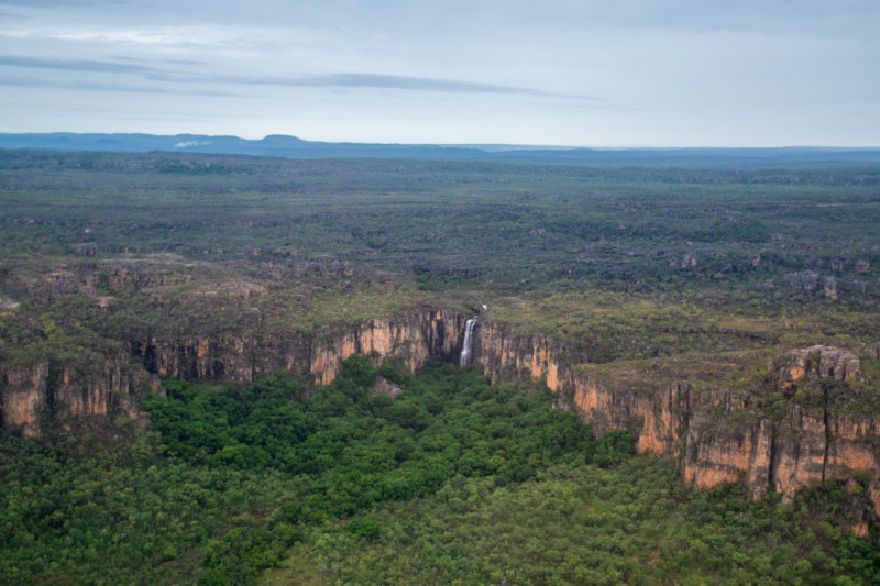 Letecký pohled na národní park Kakadu.