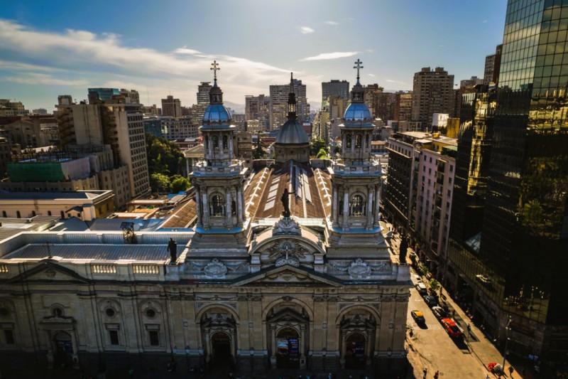 Metropolitní katedrála v Santiagu de Chile.