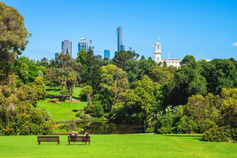 Královské botanické zahrady - Royal Botanic Gardens v Melbourne.