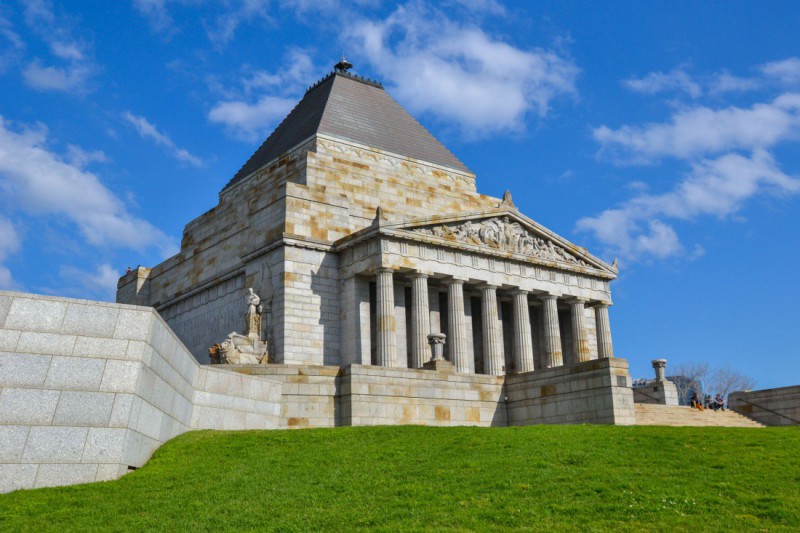 Válečný památník Shrine of Remembrance.