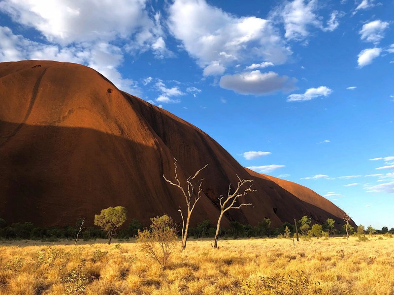 Uluru zblízka.