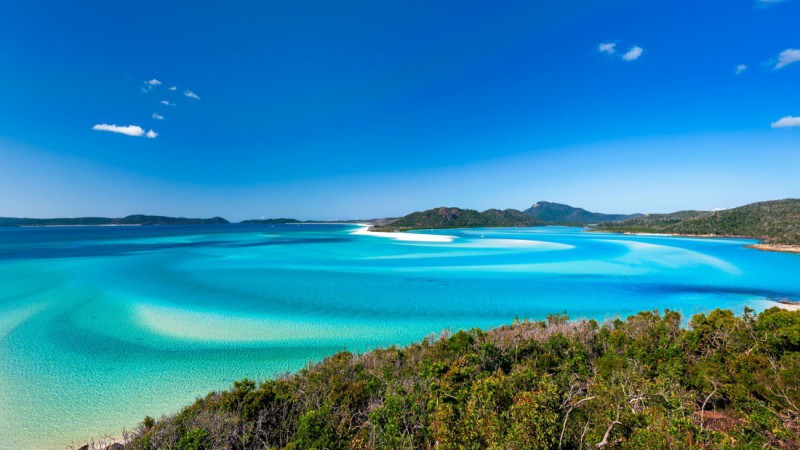 Skupina ostrovů Whitsundays.