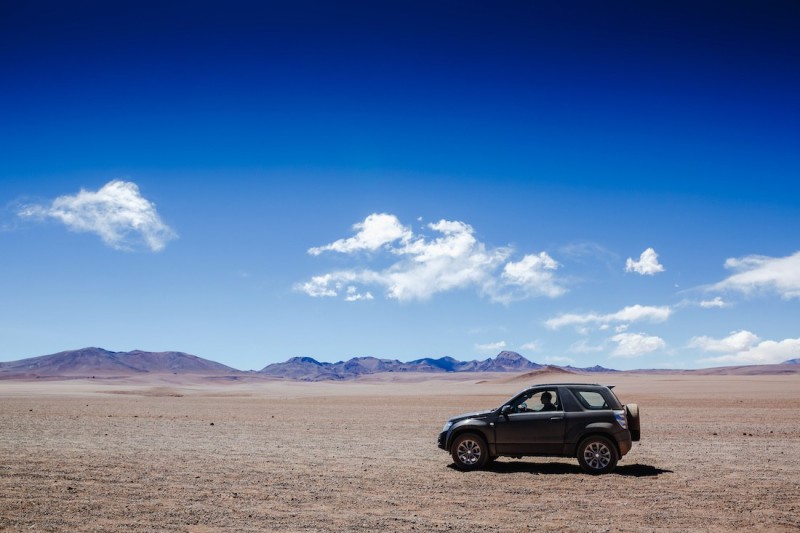 Off road na poušti Atacama.