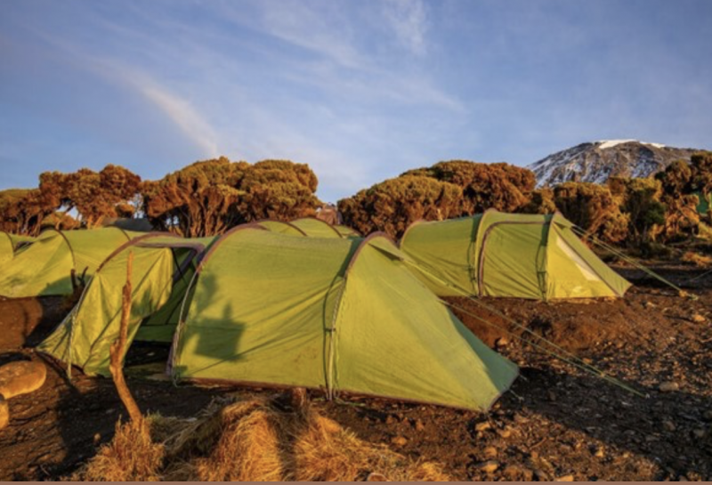 Váš vlastní stan po celou dobu výstupu na Kilimandžáro